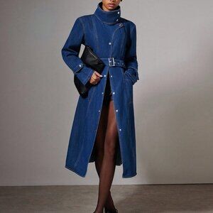 Medium Wash Casual Women's Long Sleeve Denim Jacket